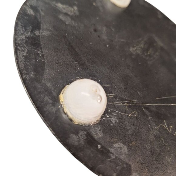 Abalone Black Shell Mother of Pearl Sea Ocean Vintage Resin Nautical Retro Stand - Picture 4 of 6